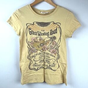Spell & The Gypsy Yellow Great Winding Road Graphic Tee XS
